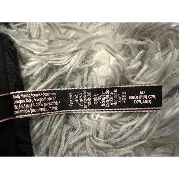 Victoria's Secret Black and Tan Lace Corset Medium M - Picture 7 of 9